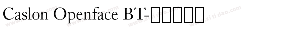 Caslon Openface BT字体转换